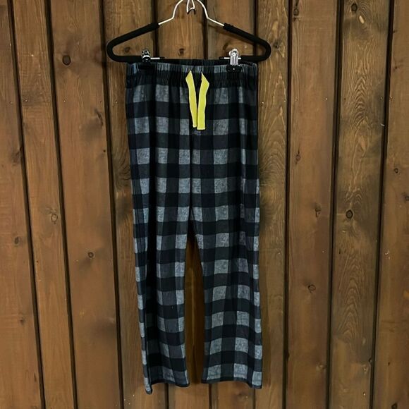Old Navy Youth boys size large (10/12) gray & black polyester pajama pants. - Picture 1 of 7